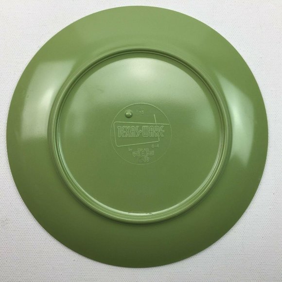 Vintage Texas Dallas Ware Green G-4 Plates Cups - Picture 6 of 12